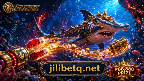 JILIBET fishing scene showing a luminous manta, curved fish schools and changing depth across emerald water