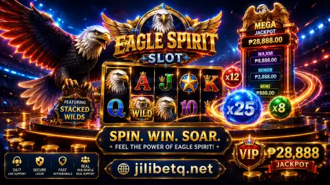 JILIBET slot cabinet showing emerald crown and shield symbols across spacious dark reels
