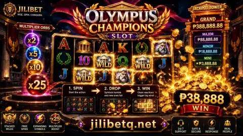 JILIBET slot feature scene with a glowing segmented wheel, highlighted symbols and brighter cabinet lighting